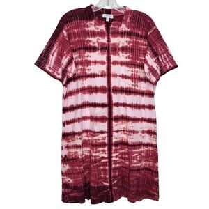S'edge Tie Dye 100% Cotton Short Sleeves Dress Size Medium
